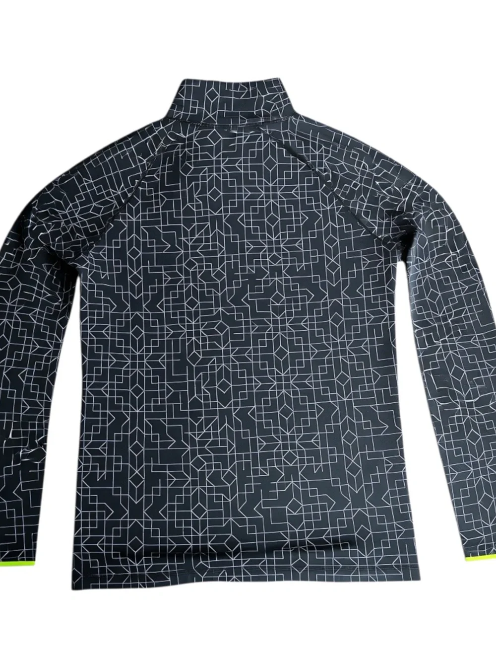 Nike Blue Geo-Print Half-Zip Ski Jacket with Neon Trim
